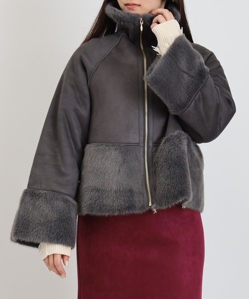 フェイクムートンショートアウタート（ムートンコート）｜TRUDEA