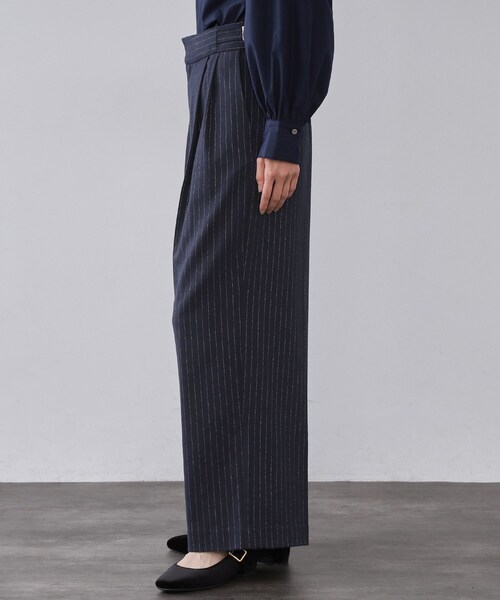 seyto ラメストライプワイドストレートパンツ seyto(セイト)の「Lame seyto ラメストライプワイドストレートパンツ seyto(セイト)の「Lame
