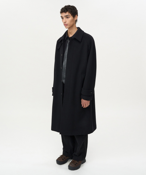 セール】マペルカシミヤバルマカンコート BLACK（チェスターコート