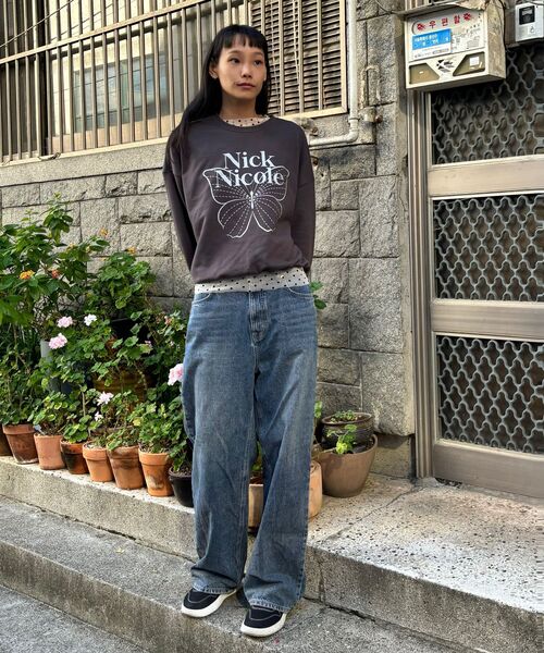 NICK&NICOLE（ニックアンドニコール）の「BUTTERFLY SIGNATURE SWEATSHIRT_CHARCOAL SILVER（スウェット・レディース・その他・FREE）」の10枚目の写真