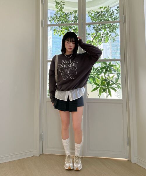 NICK&NICOLE（ニックアンドニコール）の「BUTTERFLY SIGNATURE SWEATSHIRT_CHARCOAL SILVER（スウェット・レディース・その他・FREE）」の13枚目の写真