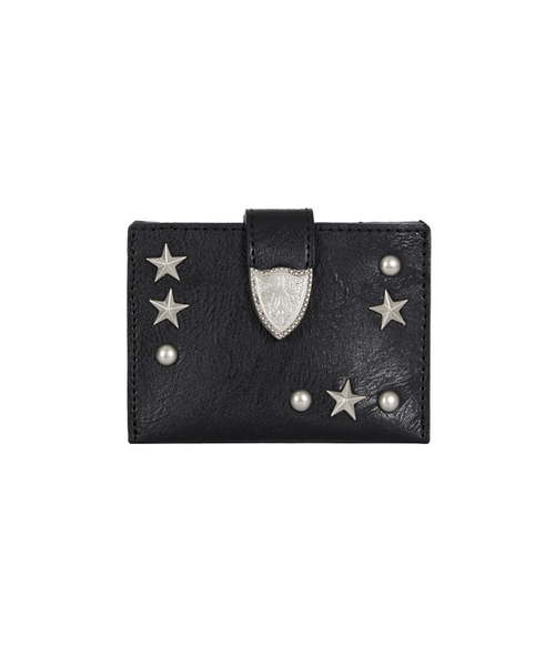 ILLIGO(イリゴ)の「ウェスタンアコーディオンカード財布ブラック(札入れ/マネークリップ・レディース・その他・OS)」の1枚目の写真