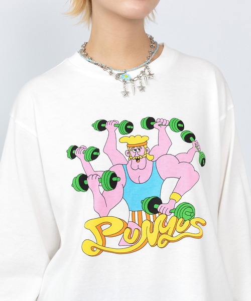 PUNYUS（プニュズ）の「トレーニーロンＴ（Tシャツ/カットソー・レディース・ベージュ/スミクロ/ホワイト・1/2/3/4/5）」の12枚目の写真