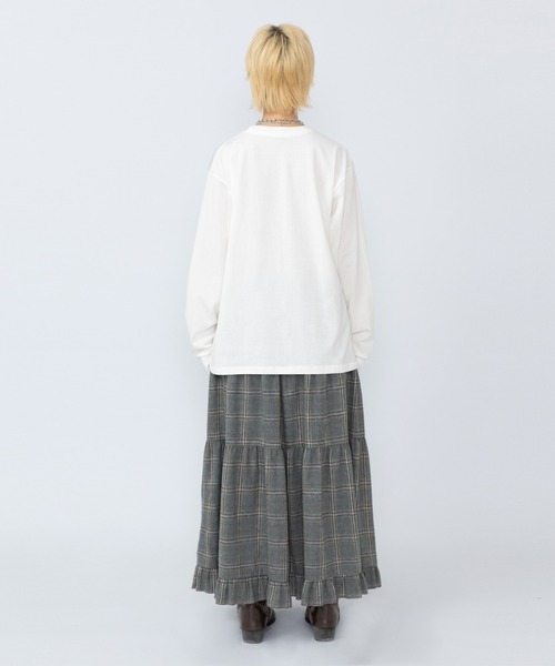 PUNYUS（プニュズ）の「トレーニーロンＴ（Tシャツ/カットソー・レディース・ベージュ/スミクロ/ホワイト・1/2/3/4/5）」の13枚目の写真