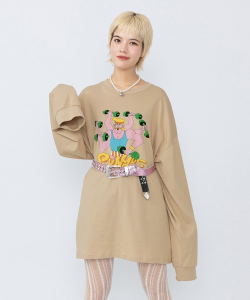 PUNYUS（プニュズ）の「トレーニーロンＴ（Tシャツ/カットソー・レディース・ベージュ/スミクロ/ホワイト・1/2/3/4/5）」の17枚目の写真