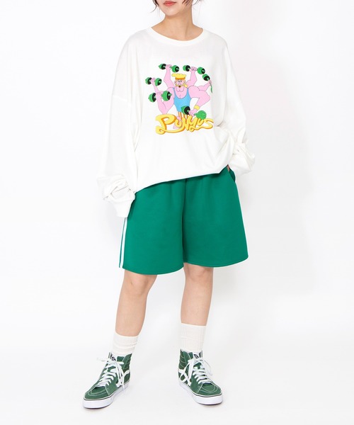 PUNYUS（プニュズ）の「トレーニーロンＴ（Tシャツ/カットソー・レディース・ベージュ/スミクロ/ホワイト・1/2/3/4/5）」の10枚目の写真