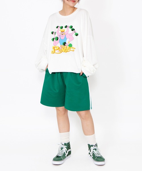 PUNYUS（プニュズ）の「トレーニーロンＴ（Tシャツ/カットソー・レディース・ベージュ/スミクロ/ホワイト・1/2/3/4/5）」の11枚目の写真