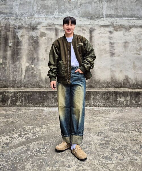 GUBIN(グビン)の「オーバーサイズシャーリングMA-1ジャケット(ブルゾン・レディース・その他・MEDIUM/LARGE)」の4枚目の写真