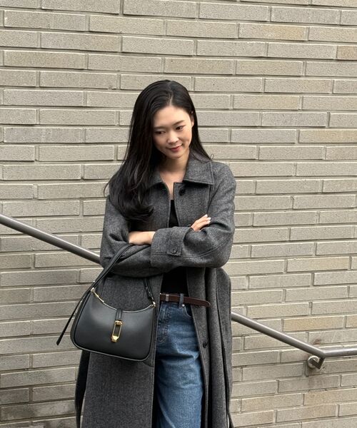MUSINSA STANDARD WOMAN（ムシンサスタンダードウーマン）の「ウィメンズヘリンボーンバルマカンローブコート[ダークグレー]（チェスターコート・レディース・その他・SMALL/MEDIUM/LARGE/X-SMALL）」の14枚目の写真