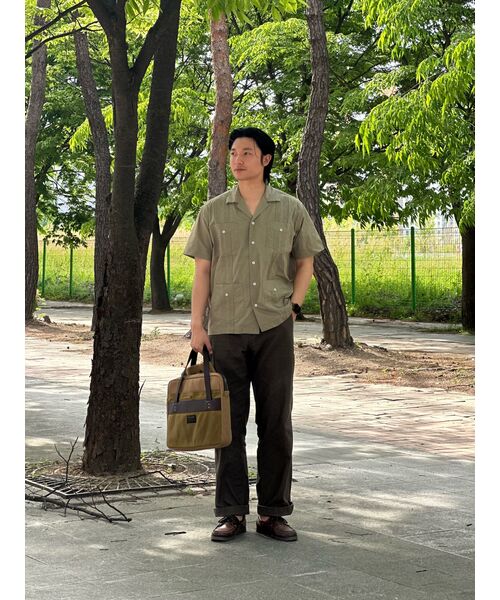 MUSINSA STANDARD（ムシンサスタンダード）の「ベージュサテンオフィサーパンツ[ブラウン]（その他パンツ・メンズ・その他・26/27/28/29/30/31/32/33/34/36/42/40/38）」の19枚目の写真
