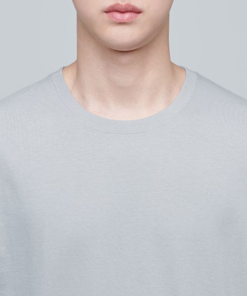 MUSINSA STANDARD（ムシンサスタンダード）の「ベーシッククルーネックTシャツ[ライトグレー]（Tシャツ/カットソー・メンズ・その他・XX-LARGE/XXX-LARGE/SMALL/MEDIUM/LARGE/X-LARGE）」の4枚目の写真
