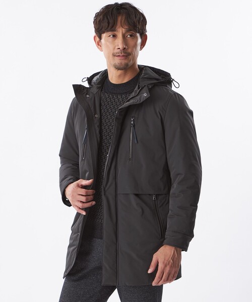 EPOCA UOMO(エポカウォモ)の「ポリエステルツイルミドルブルゾン(ブルゾン・メンズ・グレー系その他2/ブラック・46/48)」の1枚目の写真