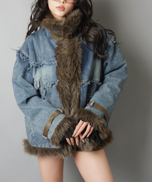 わしです。 リメイクデニム　ミリタリーファージャケット上下 わしです。 リメイクデニム ミリタリーファージャケット上下 ブランド