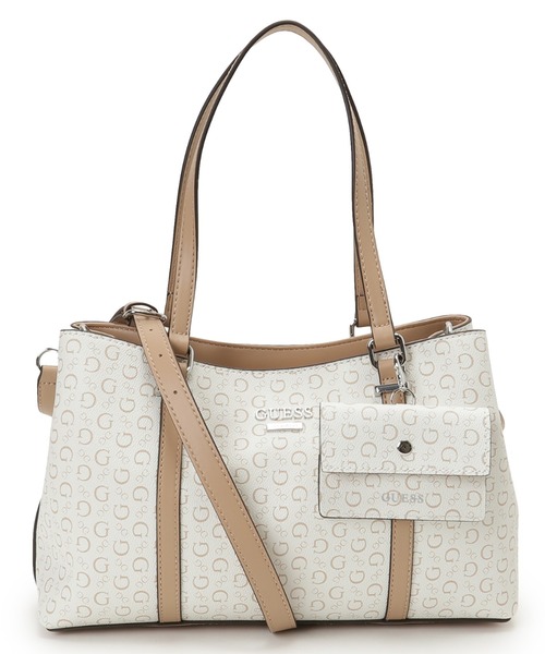 Guess(ゲス)の「MADWELLE Satchel トートバッグ (トートバッグ・レディース・ダークグレー/ホワイト・ONE SIZE)」の2枚目の写真