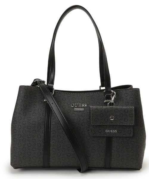 Guess(ゲス)の「MADWELLE Satchel トートバッグ (トートバッグ・レディース・ダークグレー/ホワイト・ONE SIZE)」の1枚目の写真