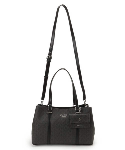 Guess(ゲス)の「MADWELLE Satchel トートバッグ (トートバッグ・レディース・ダークグレー/ホワイト・ONE SIZE)」の6枚目の写真