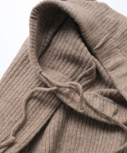 Crisp（クリスプ）の「アクセントヘムリブニットパンツ（その他パンツ・レディース・アイボリー/ブラウン・FREE）」の17枚目の写真