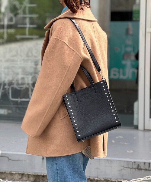 NOLLEY’S（ノーリーズ）の「スタッズトートバッグ（トートバッグ・レディース・サックスブルー/ブラック・FREE）」の4枚目の写真