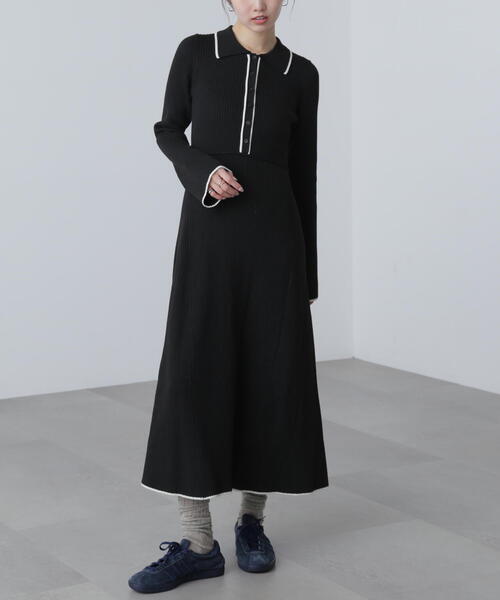 FREE'S MART（フリーズマート）の「◆ポロニットワンピース（ワンピース・レディース・ブラック/グレー/ブラウン・SMALL/MEDIUM）」の11枚目の写真