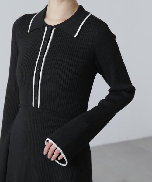 FREE'S MART（フリーズマート）の「◆ポロニットワンピース（ワンピース・レディース・ブラック/グレー/ブラウン・SMALL/MEDIUM）」の15枚目の写真