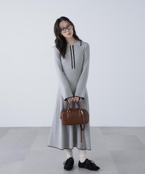 FREE'S MART（フリーズマート）の「◆ポロニットワンピース（ワンピース・レディース・ブラック/グレー/ブラウン・SMALL/MEDIUM）」の21枚目の写真