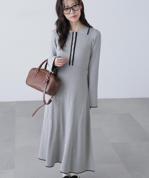 FREE'S MART（フリーズマート）の「◆ポロニットワンピース（ワンピース・レディース・ブラック/グレー/ブラウン・SMALL/MEDIUM）」の22枚目の写真