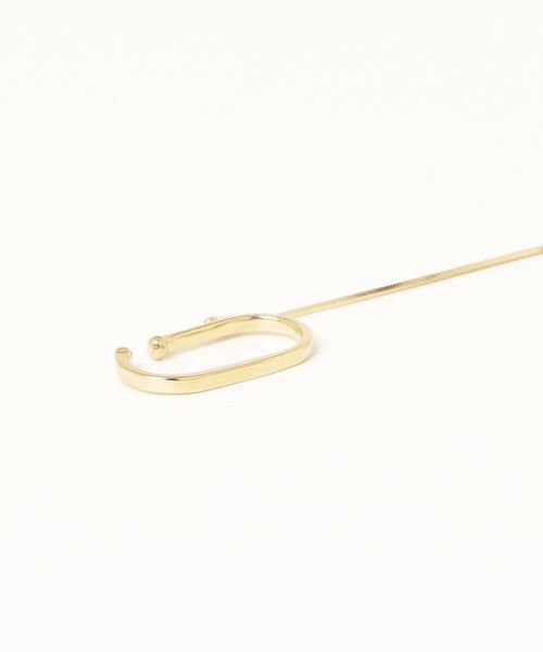 PLUS VENDOME（プラス ヴァンドーム）の「FINELINETATTOO_heart イヤーカフ（イヤリング・レディース・イエローゴールド・ONE SIZE）」の7枚目の写真