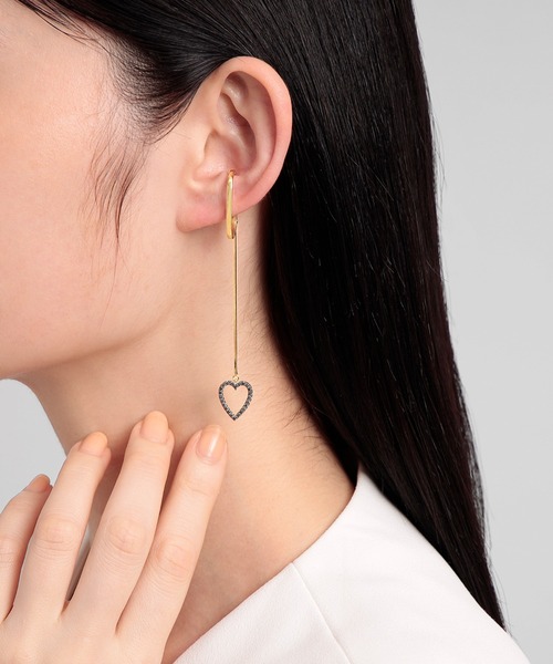 PLUS VENDOME（プラス ヴァンドーム）の「FINELINETATTOO_heart イヤーカフ（イヤリング・レディース・イエローゴールド・ONE SIZE）」の4枚目の写真