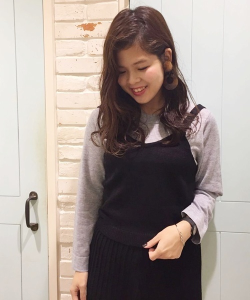 Kastane（カスタネ）の「ニットキャミ（ニット/セーター・レディース・ベージュ/グレー/ブラック・FREE）」の2枚目の写真