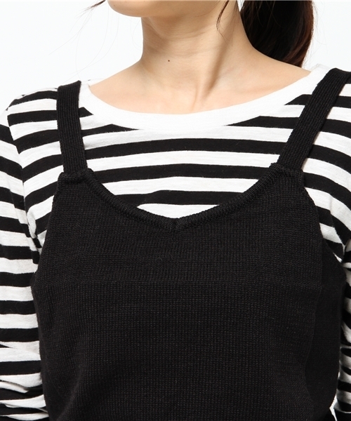 Kastane（カスタネ）の「ニットキャミ（ニット/セーター・レディース・ベージュ/グレー/ブラック・FREE）」の10枚目の写真