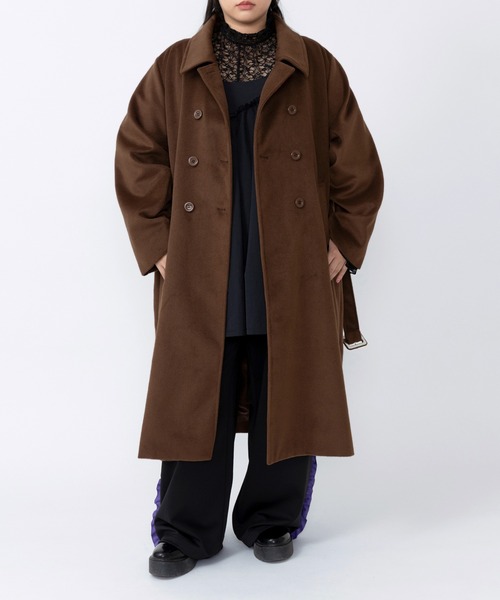 PUNYUS（プニュズ）の「ダブルロングコート（その他アウター・レディース・ピンク/ブラウン/ブラック・1/5/4/3/2）」の3枚目の写真