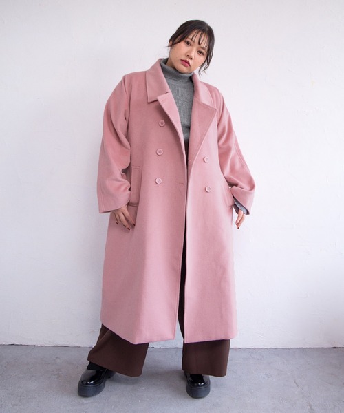 PUNYUS（プニュズ）の「ダブルロングコート（その他アウター・レディース・ピンク/ブラウン/ブラック・1/5/4/3/2）」の13枚目の写真