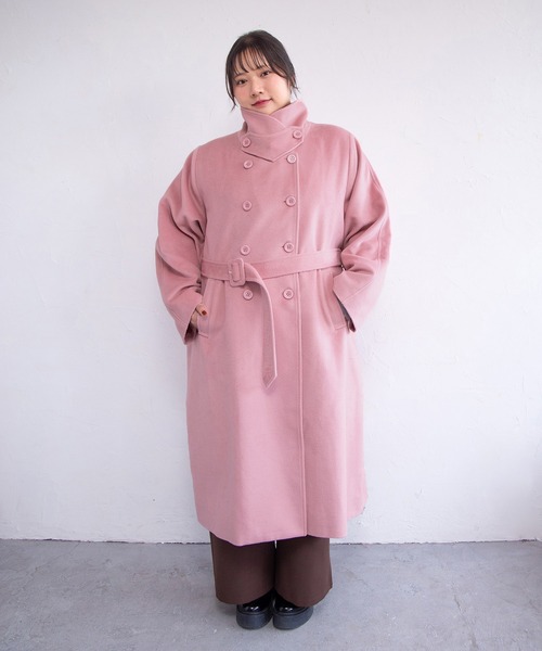PUNYUS（プニュズ）の「ダブルロングコート（その他アウター・レディース・ピンク/ブラウン/ブラック・1/5/4/3/2）」の16枚目の写真
