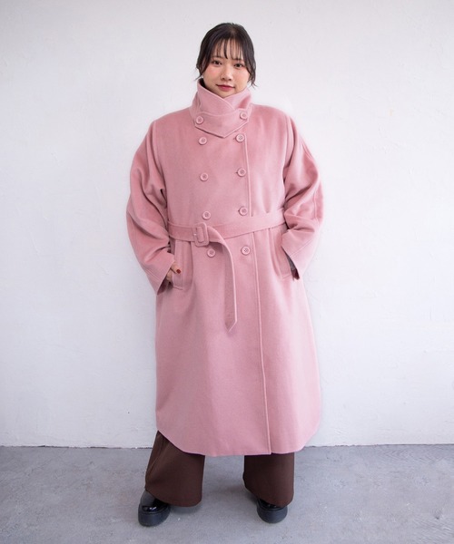 PUNYUS（プニュズ）の「ダブルロングコート（その他アウター・レディース・ピンク/ブラウン/ブラック・1/5/4/3/2）」の18枚目の写真