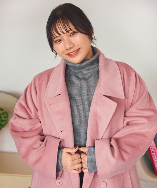 PUNYUS（プニュズ）の「ダブルロングコート（その他アウター・レディース・ピンク/ブラウン/ブラック・1/5/4/3/2）」の11枚目の写真