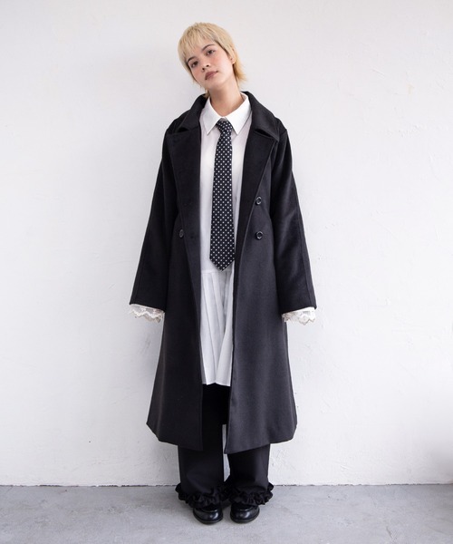 PUNYUS（プニュズ）の「ダブルロングコート（その他アウター・レディース・ピンク/ブラウン/ブラック・1/5/4/3/2）」の8枚目の写真