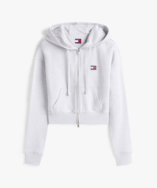 tommy jeans（トミー ジーンズ）の「ボクシークロップドジップアップパーカー（スウェット・レディース・マルチ/ライトグレー系1・SMALL/MEDIUM/X-SMALL）」の10枚目の写真