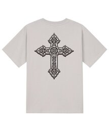 KTC0055 クロス半袖Tシャツ - ベージュ