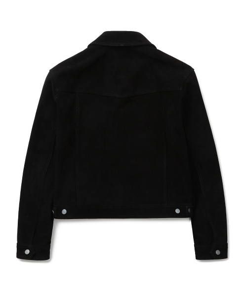 CONNECT KINLOCH（コネクトキンロック）の「[リアルレザー] カウスウェードトラッカージャケット (ブラック)（ライダースジャケット・メンズ・その他・LARGE/MEDIUM/X-LARGE）」の2枚目の写真