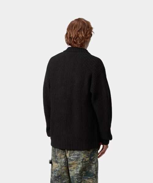 Carhartt WIP（カーハートダブリューアイピー）の「Carhartt WIP CHORE KNIT JACKET（カーハートワークインプログレス チョア ニット ジャケット）（ニット/セーター・メンズ・ブラウン系/ブラック・SMALL/MEDIUM/LARGE/X-LARGE）」の6枚目の写真