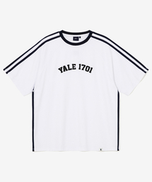 アプリケテーピングラグラン半袖Tシャツホワイト