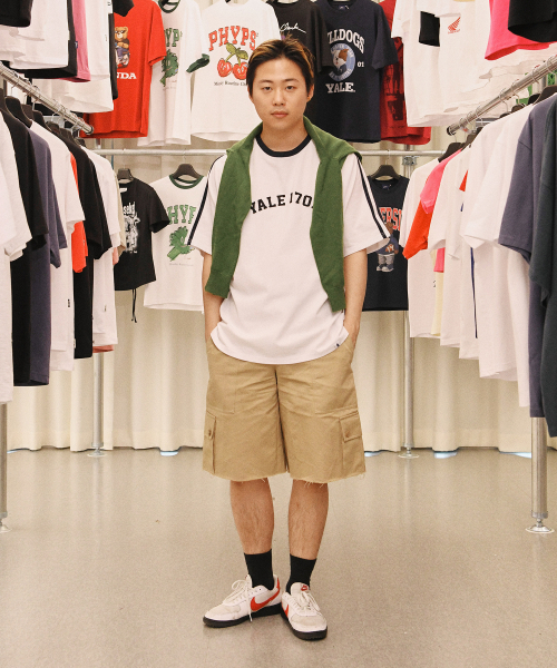 YALE(イェール)の「アプリケテーピングラグラン半袖Tシャツホワイト(Tシャツ/カットソー・レディース・その他・SMALL/X-LARGE/LARGE/MEDIUM)」の3枚目の写真