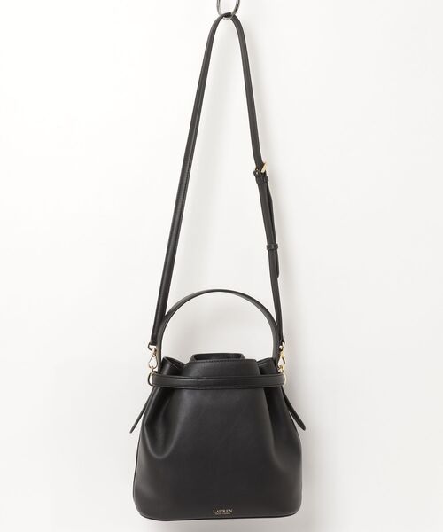 LAUREN RALPH LAUREN（ローレン ラルフ ローレン）の「レザー ミディアム Blaike バケット バッグ（ハンドバッグ・レディース・ブラック系1・ONE）」の5枚目の写真