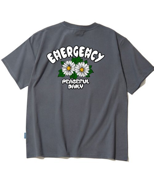 TRIPSHION(トリップション)の「ダブルデイジーフラワーグラフィックTシャツ - グレー(Tシャツ/カットソー・メンズ・その他・LARGE/MEDIUM/X-LARGE)」の1枚目の写真