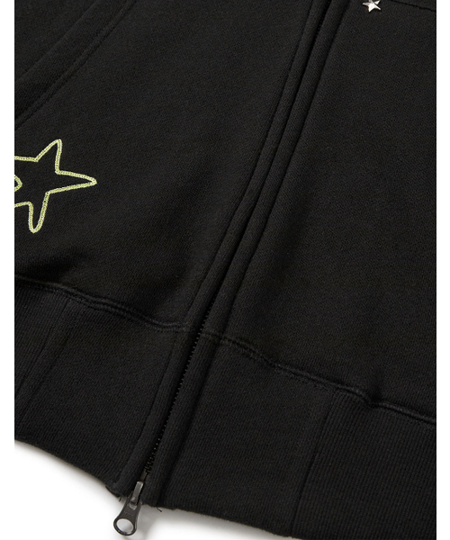 MMLG（エムエムエルジー）の「[Mmlg] STAR HOOD ZIPUP (EVERY BLACK)（パーカー・レディース・その他・LARGE/X-LARGE/MEDIUM/SMALL）」の6枚目の写真