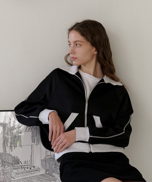 YUPPE（ヨッペ）の「YUPPE COLOR ZIP-UP_BLACK（スウェット・レディース・その他・FREE）」の2枚目の写真