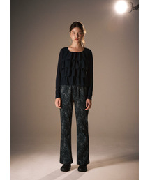 PEEVES PEEVES（フィブス フィブス）の「Scanned Lace Boots-Cut Pants / Navy（スウェットパンツ）」