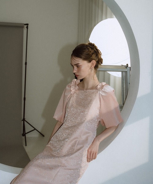 et.UNiVER オケージョンドレス et.UNIVER オケージョンドレス et.UNiVER ドレス Frill sleeve dress