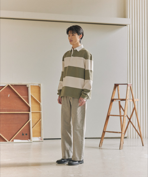 NONBLANK(ノンブランク)の「ブークルラグビーTシャツ_カーキ(ポロシャツ・メンズ・カーキ・MEDIUM/LARGE/X-LARGE)」の11枚目の写真