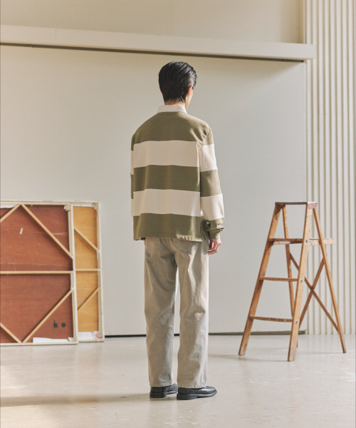 NONBLANK(ノンブランク)の「ブークルラグビーTシャツ_カーキ(ポロシャツ・メンズ・カーキ・MEDIUM/LARGE/X-LARGE)」の12枚目の写真